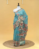 SC3415 - Tissue Saree With Embroidery All Over